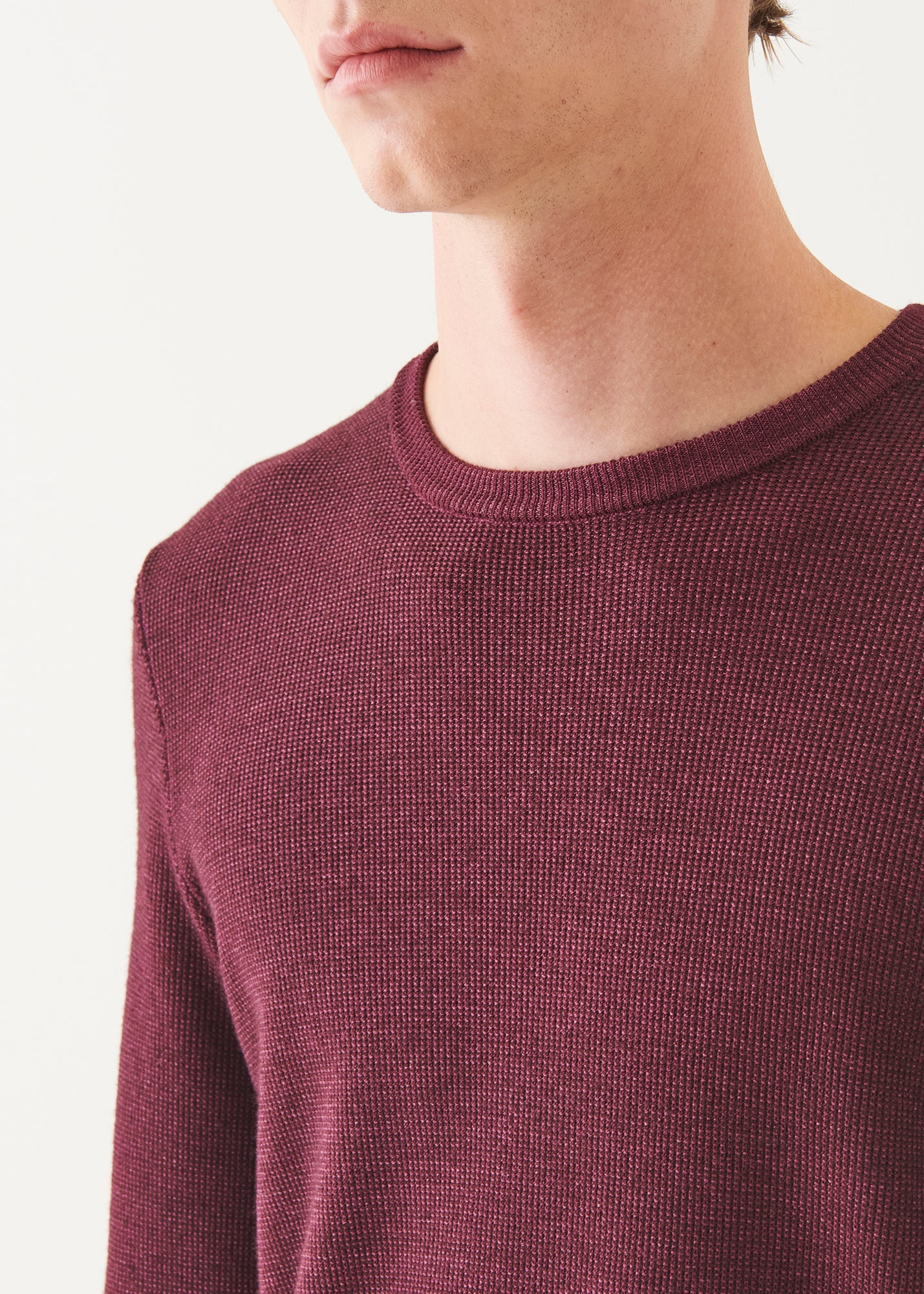 Extra-Fine Merino Seed Stitch Vintage Crewneck