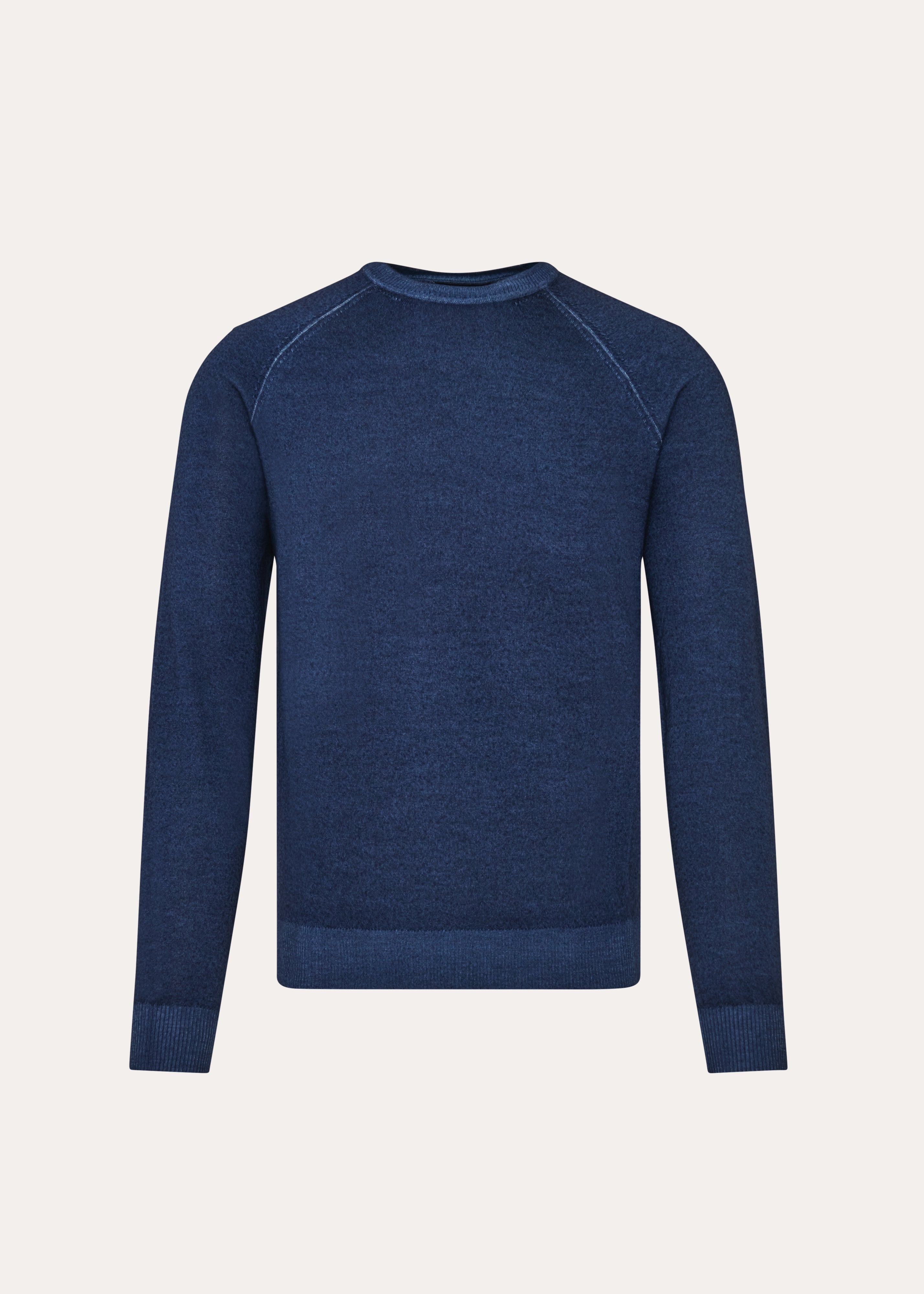 Merino Wool Vintage Wash Raglan Crew Neck - PATRICK ASSARAF