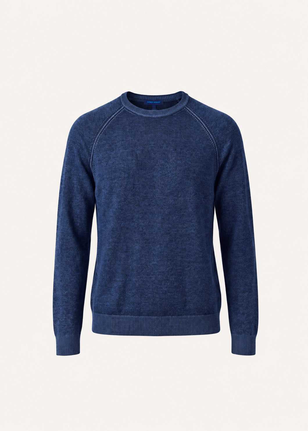 Merino Wool Vintage Wash Raglan Crew Neck - PATRICK ASSARAF