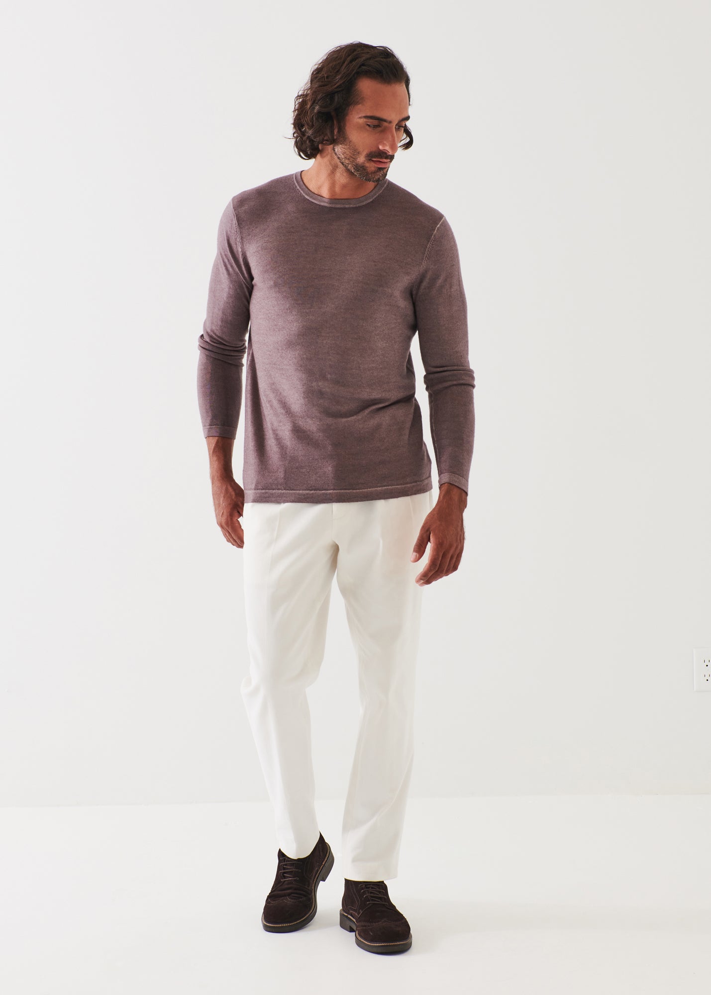 Extra-Fine Merino Vintage Wash Crewneck