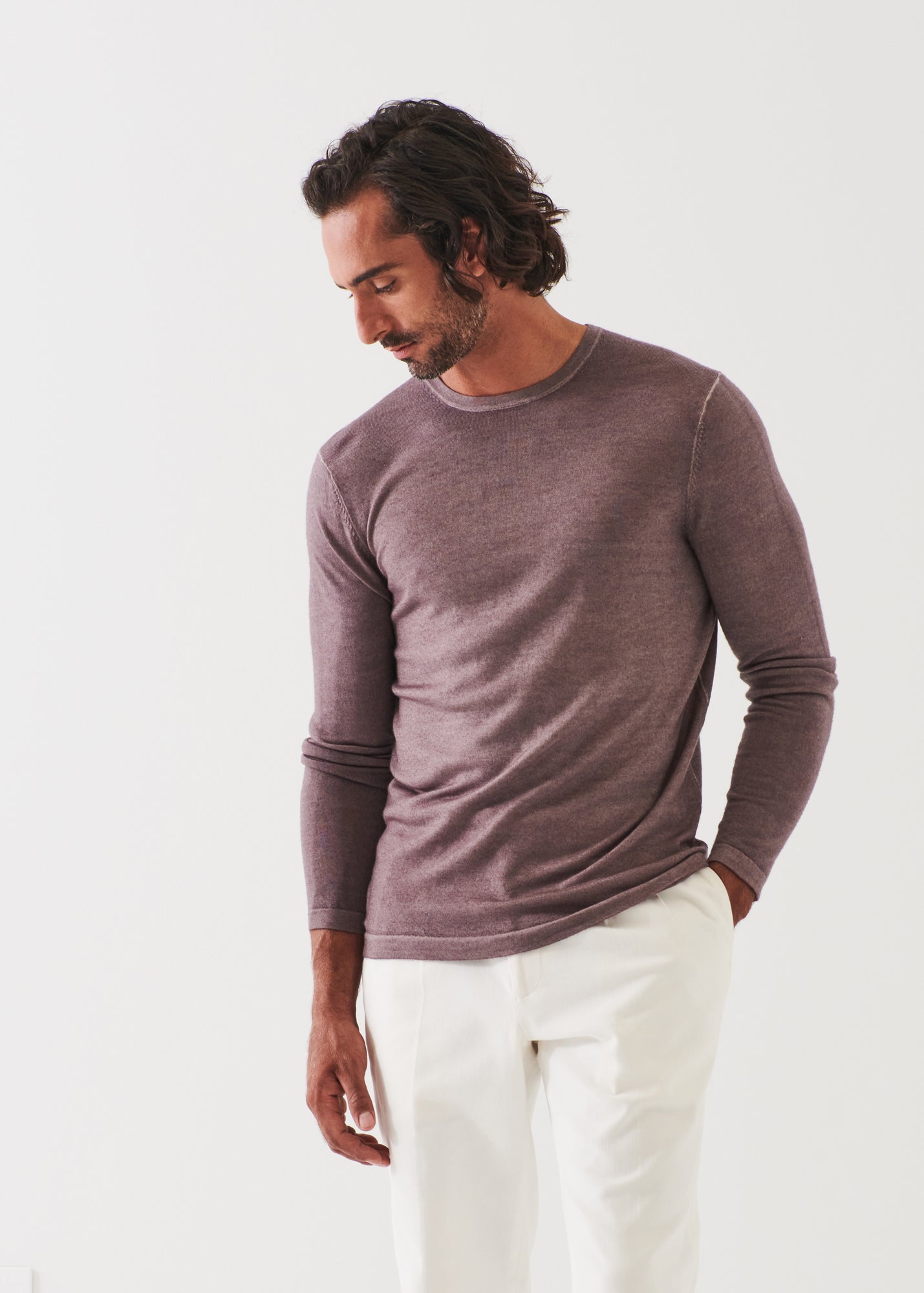 Extra-Fine Merino Vintage Wash Crewneck