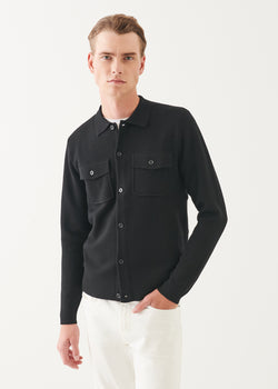 Extra-Fine Merino Half Milano Stitch Overshirt