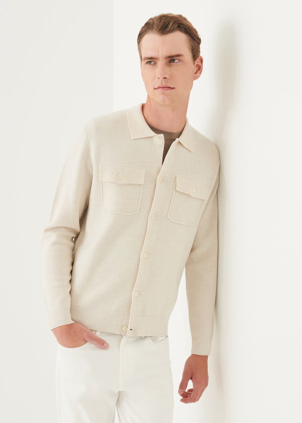 Extra-Fine Merino Half Milano Stitch Overshirt