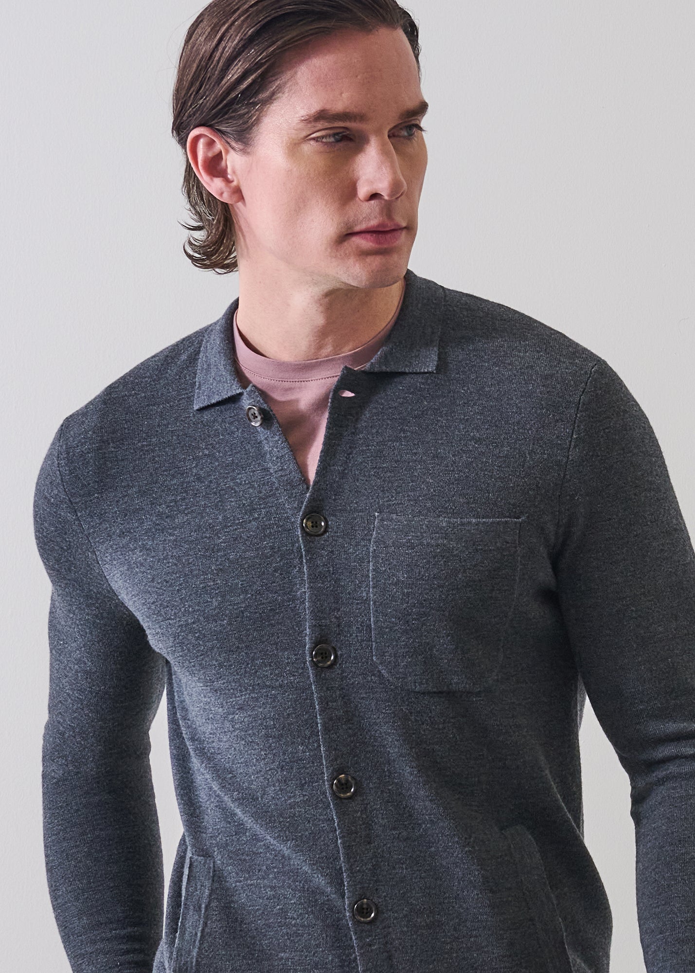 Extra-Fine Merino Wool Milano Stitch Shirt Jacket - PATRICK ASSARAF