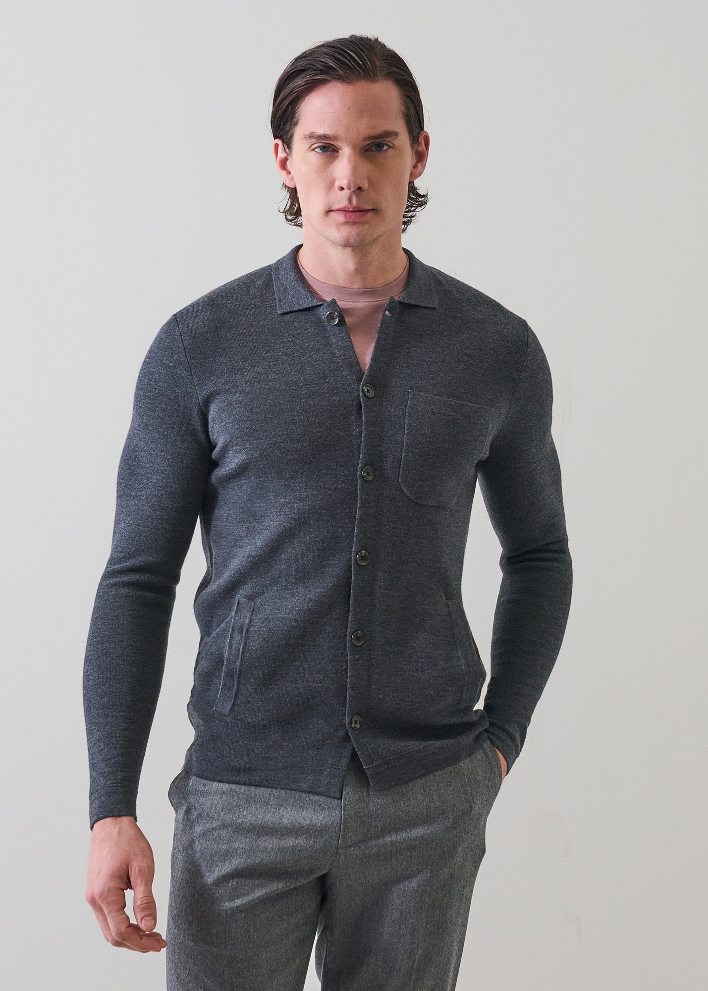 Extra-Fine Merino Wool Milano Stitch Shirt Jacket - PATRICK ASSARAF