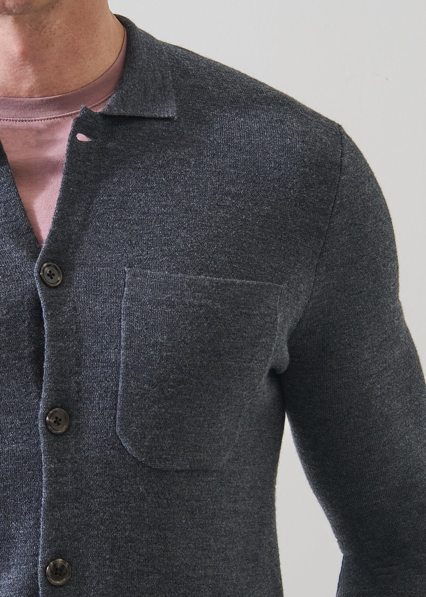 Extra-Fine Merino Wool Milano Stitch Shirt Jacket - PATRICK ASSARAF