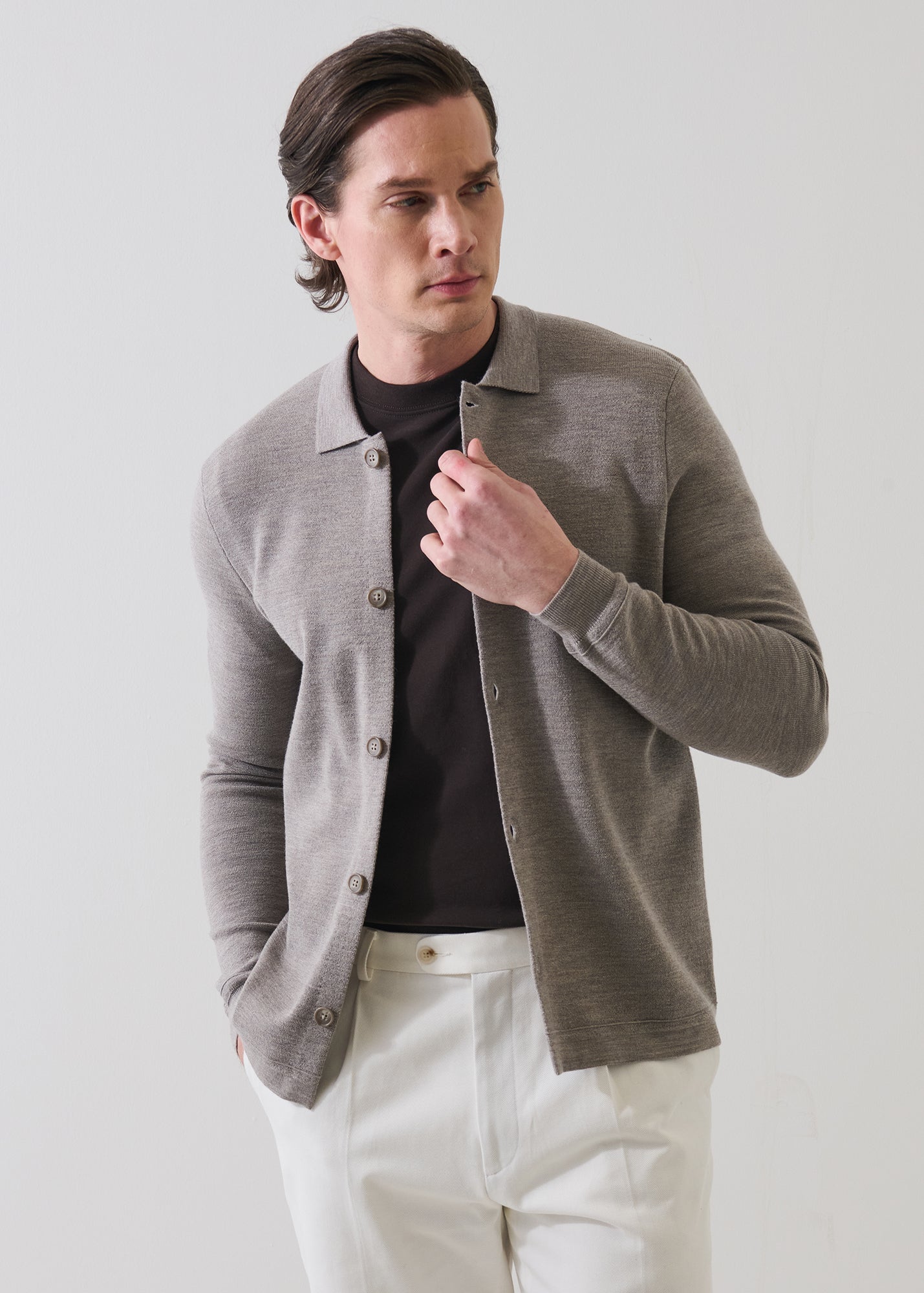Extra-Fine Merino Wool Milano Stitch Shirt Jacket - PATRICK ASSARAF