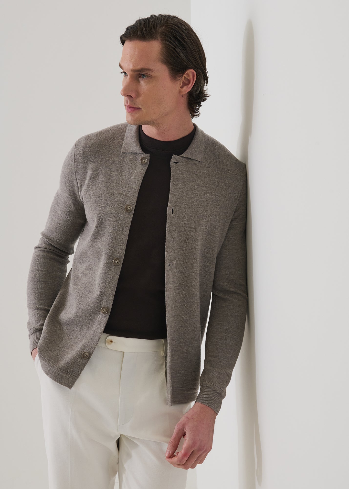 Extra-Fine Merino Wool Milano Stitch Shirt Jacket - PATRICK ASSARAF