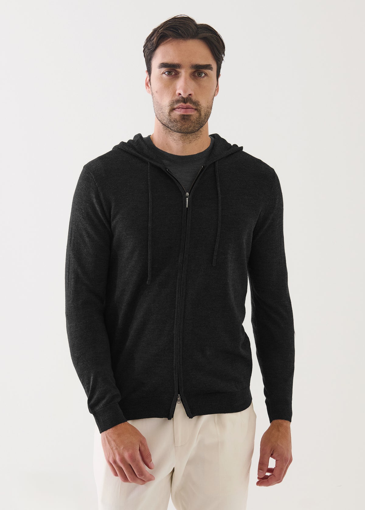 Extra-Fine Merino Full Zip Hoodie - PATRICK ASSARAF
