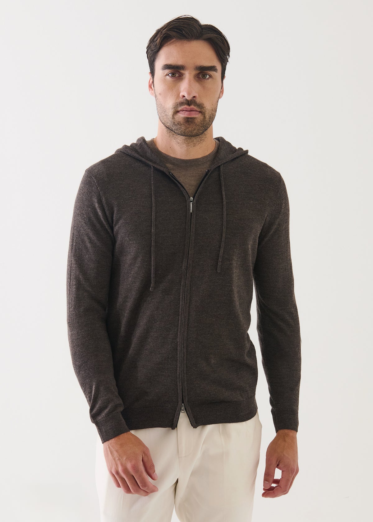 Extra-Fine Merino Full Zip Hoodie - PATRICK ASSARAF