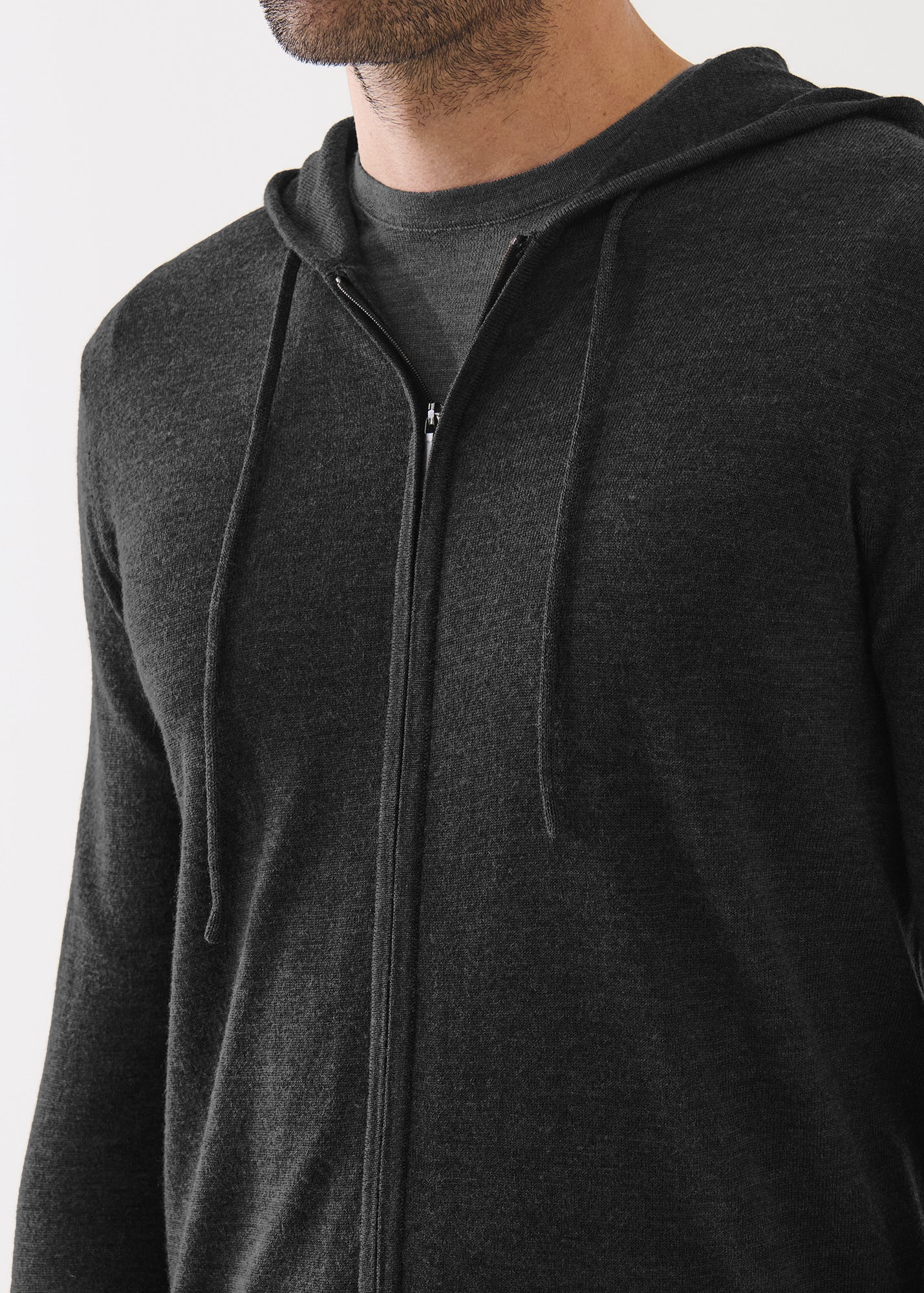 Extra-Fine Merino Full Zip Hoodie - PATRICK ASSARAF