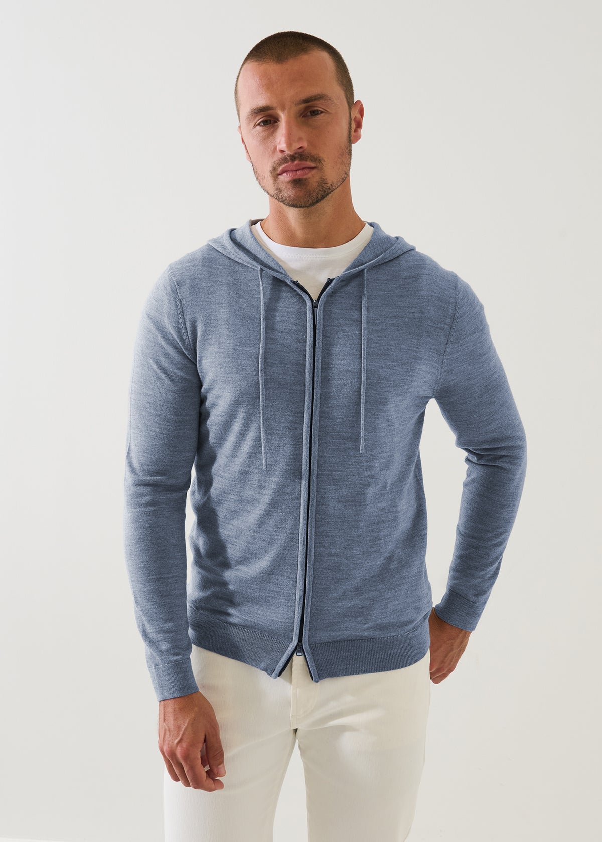 Extra-Fine Merino Full Zip Hoodie - PATRICK ASSARAF