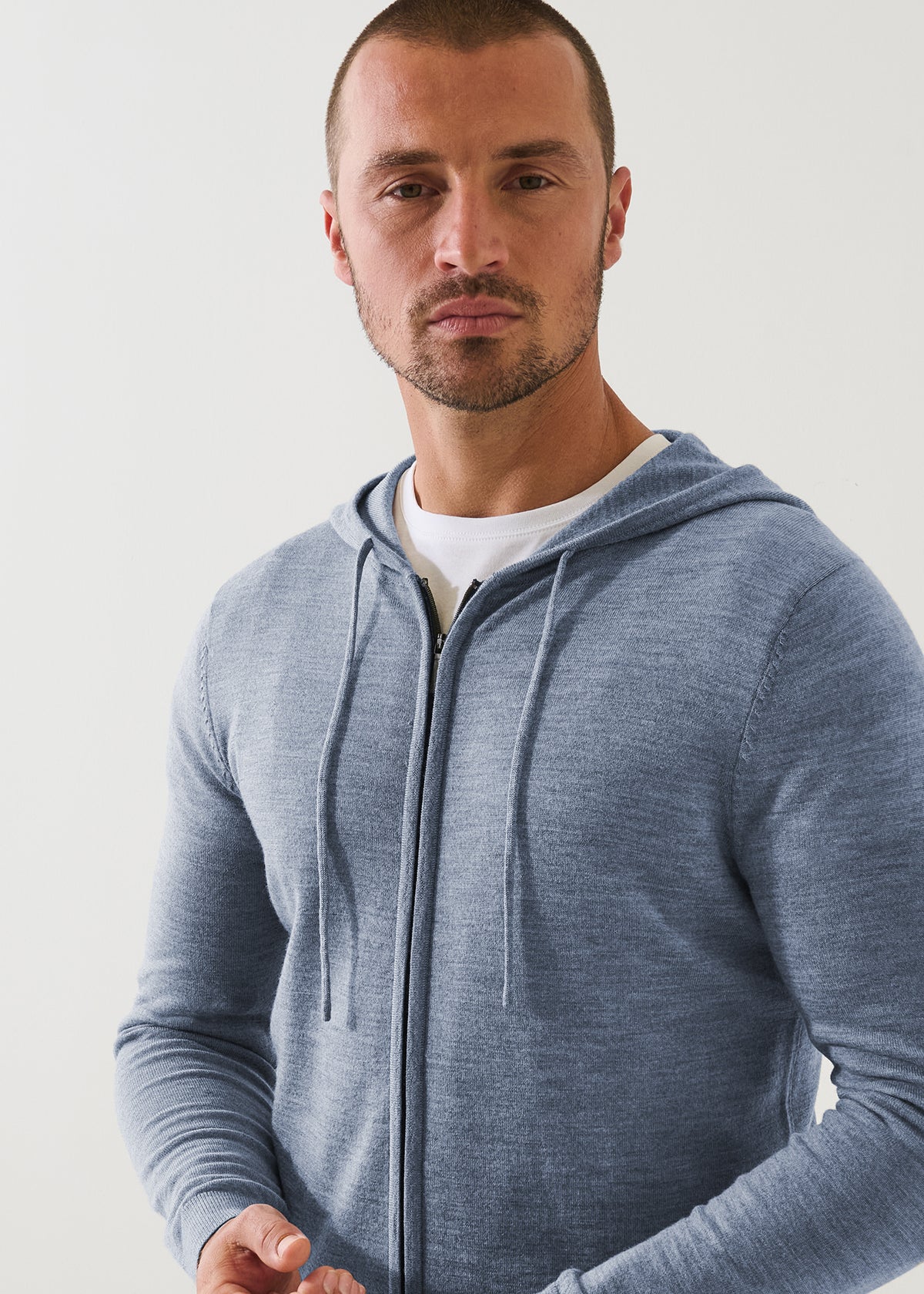 Extra-Fine Merino Full Zip Hoodie - PATRICK ASSARAF