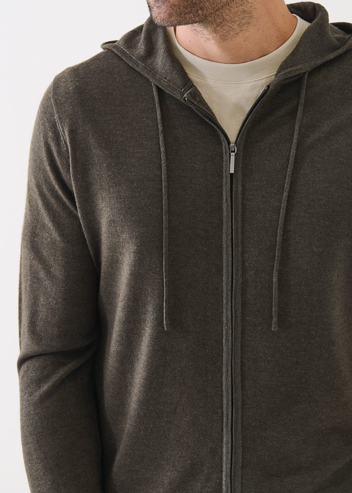 Extra-Fine Merino Vintage Wash Full Zip Hoodie