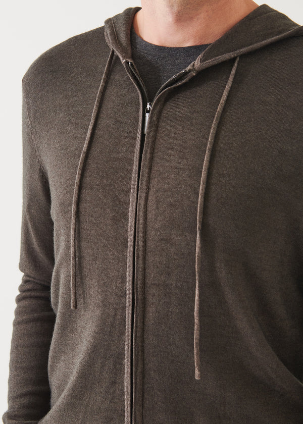 Extra-Fine Merino Vintage Wash Full Zip Hoodie