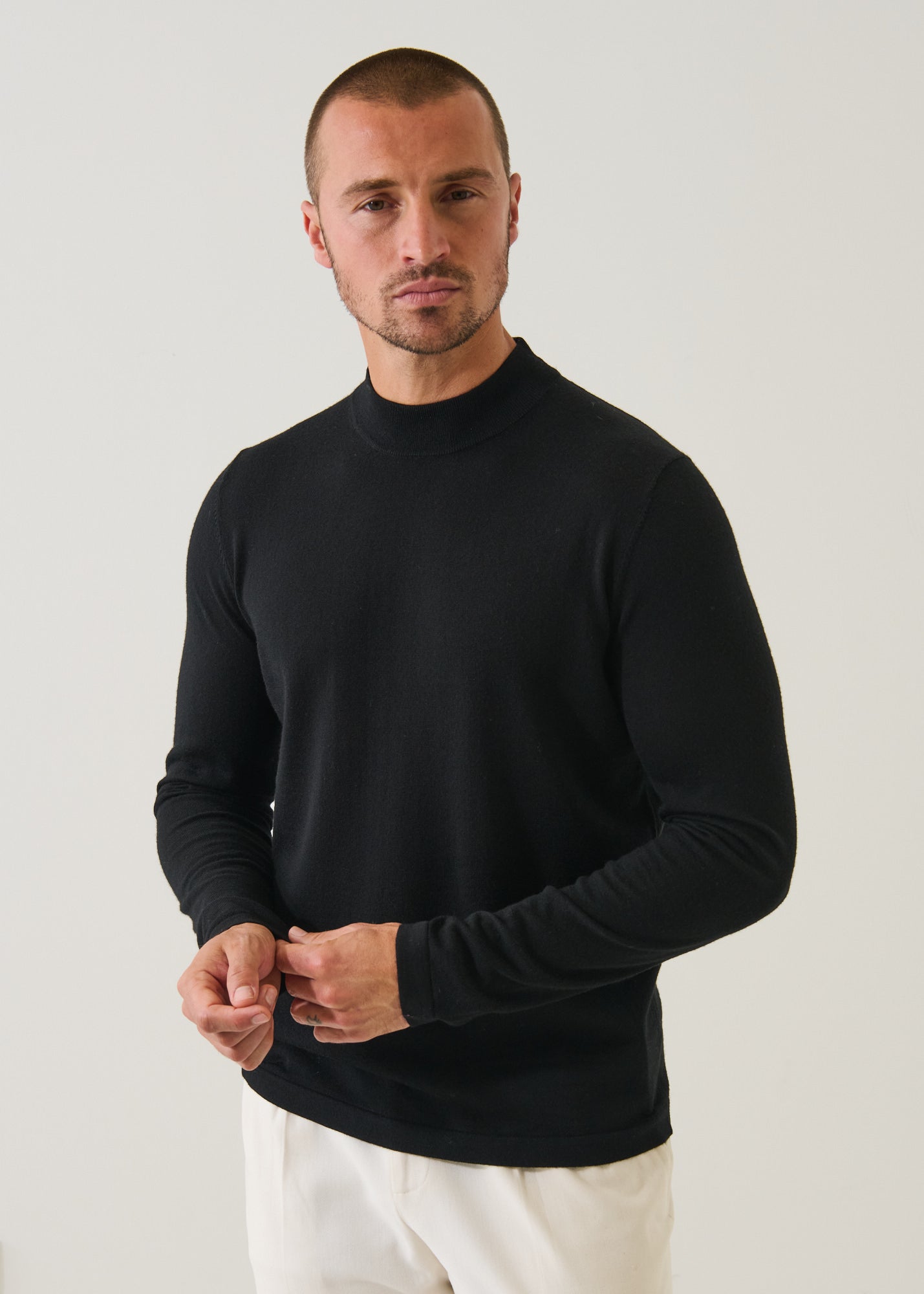 Extra-Fine Merino Mock Neck