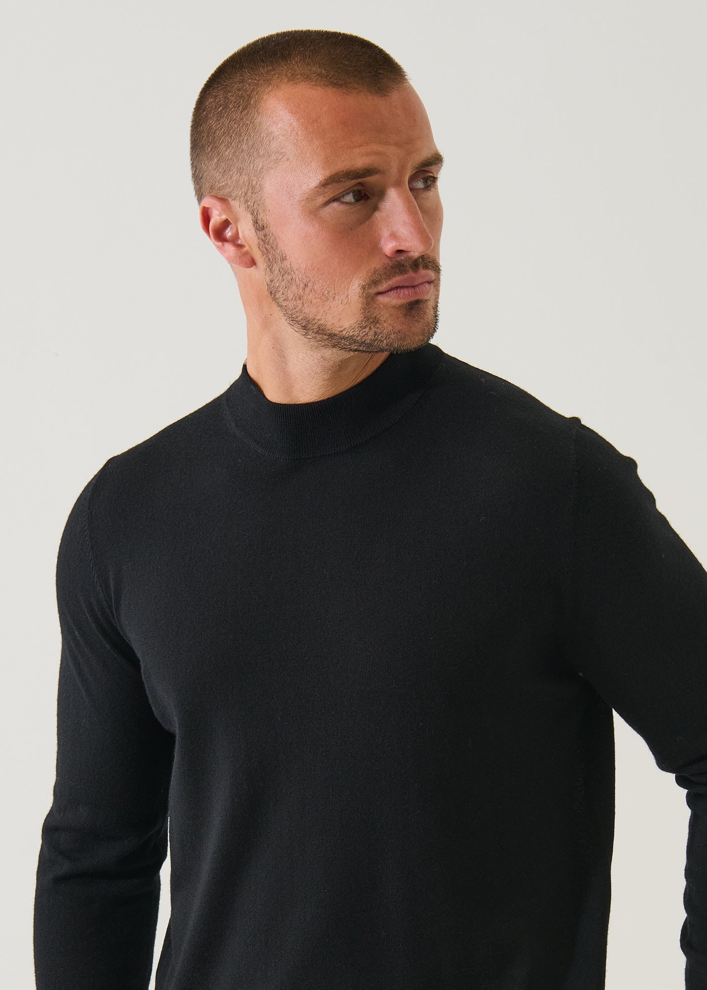 Extra-Fine Merino Mock Neck