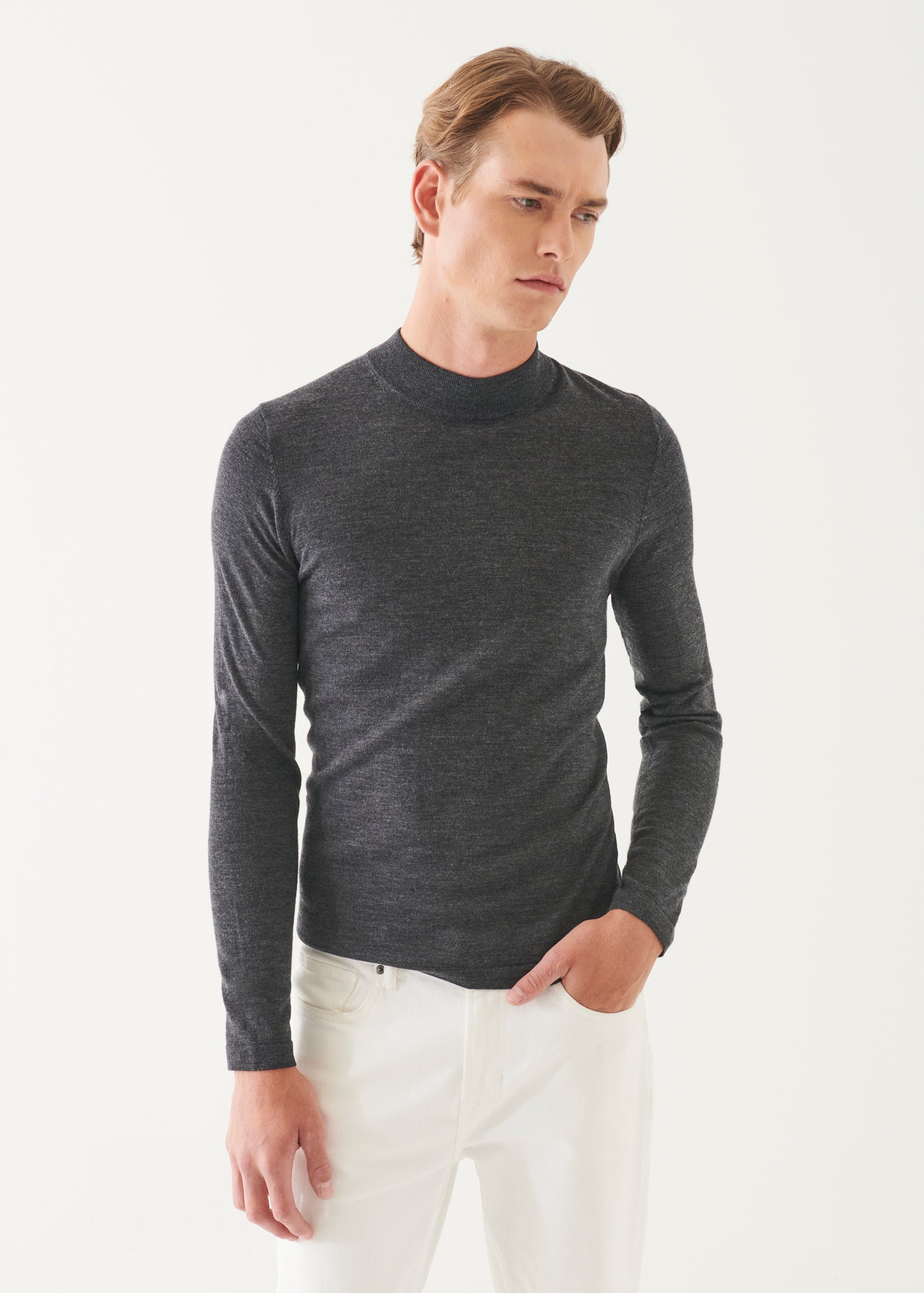 Extra-Fine Merino Mock Neck