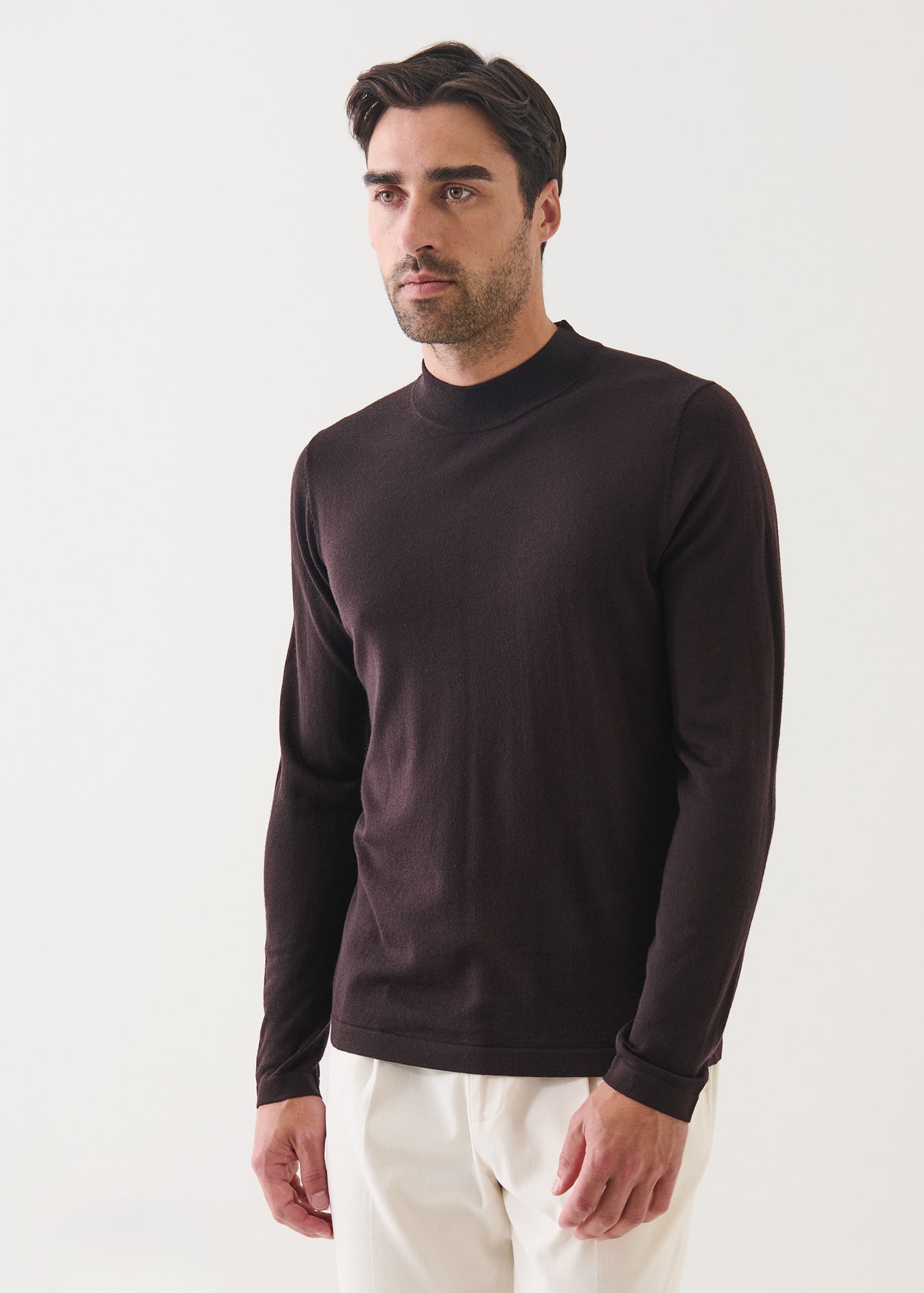 Extra-Fine Merino Mock Neck