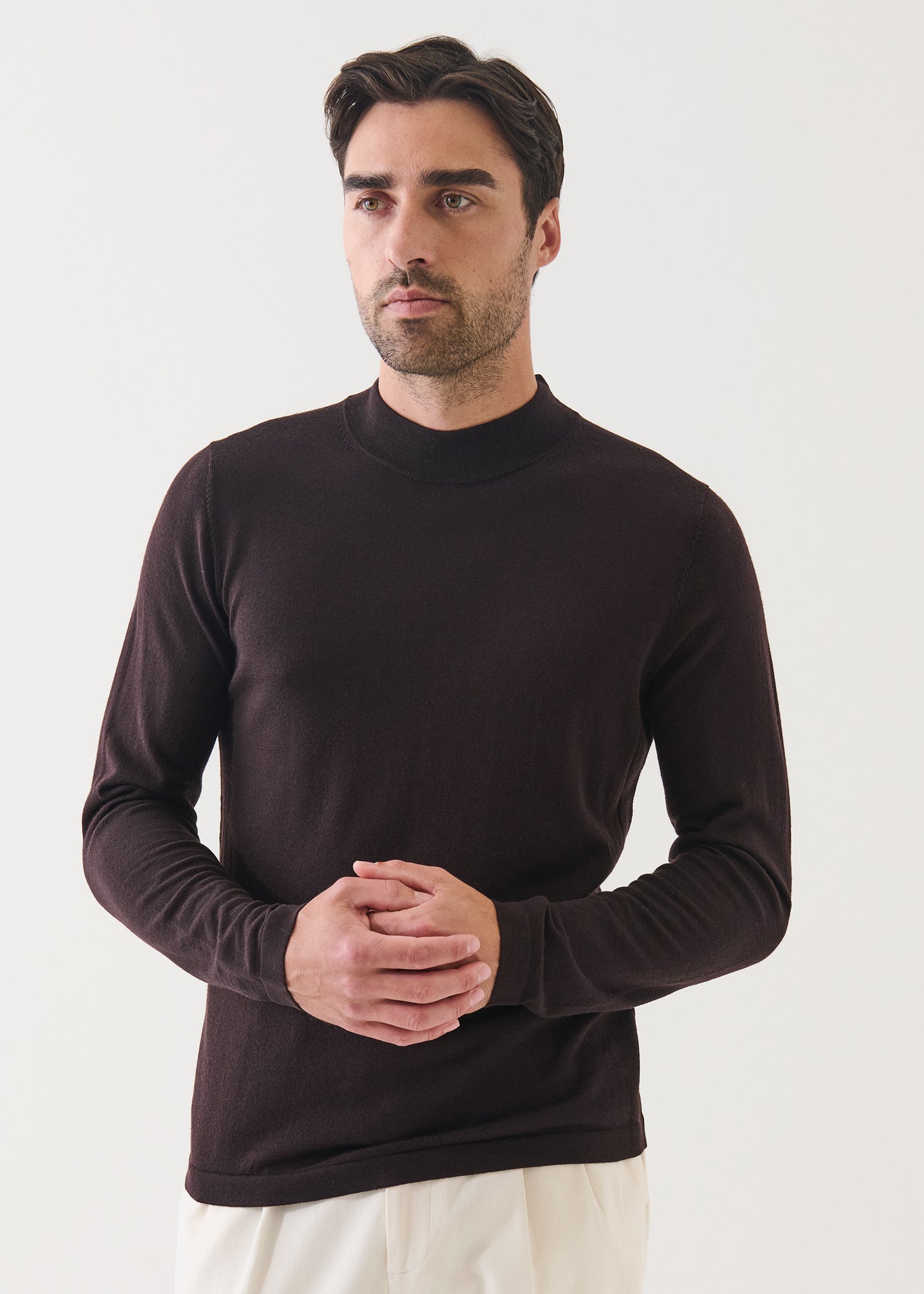 Extra-Fine Merino Mock Neck