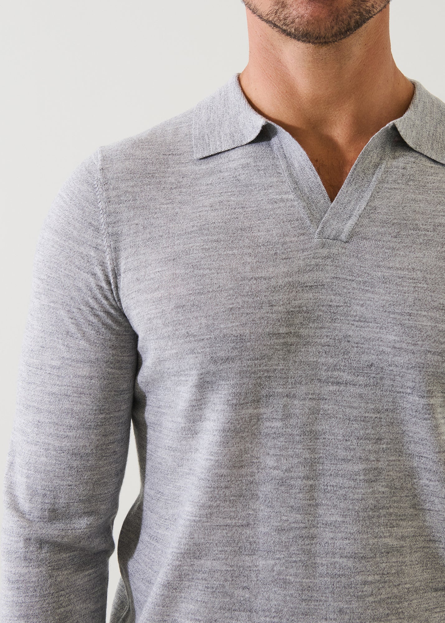 Extra-Fine Merino Open Polo - PATRICK ASSARAF