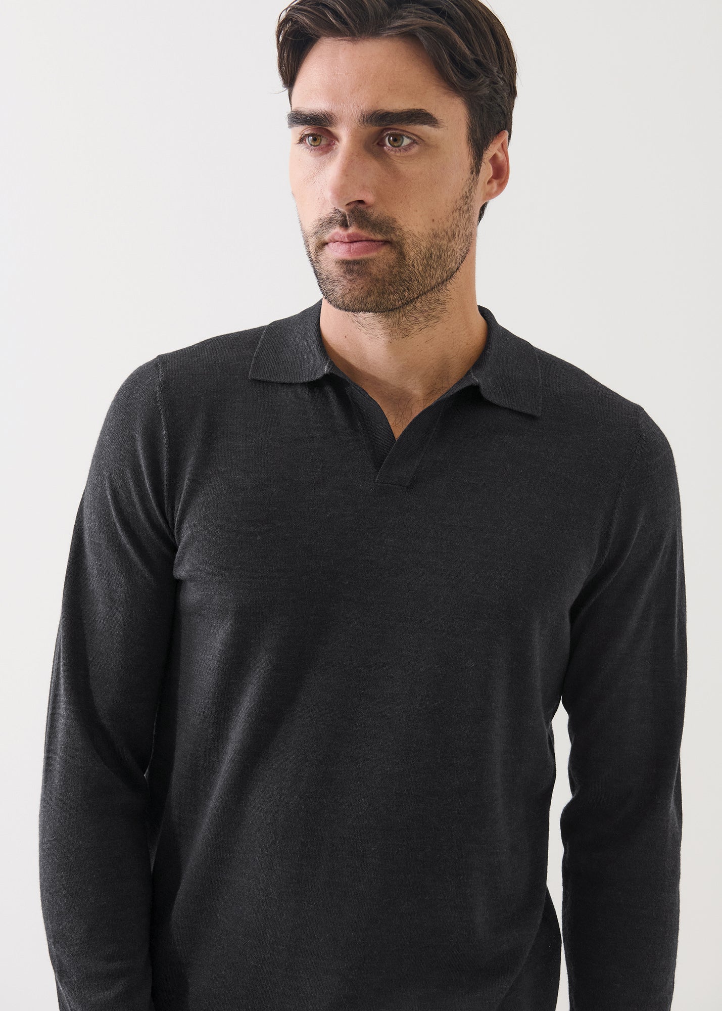 Extra-Fine Merino Open Polo
