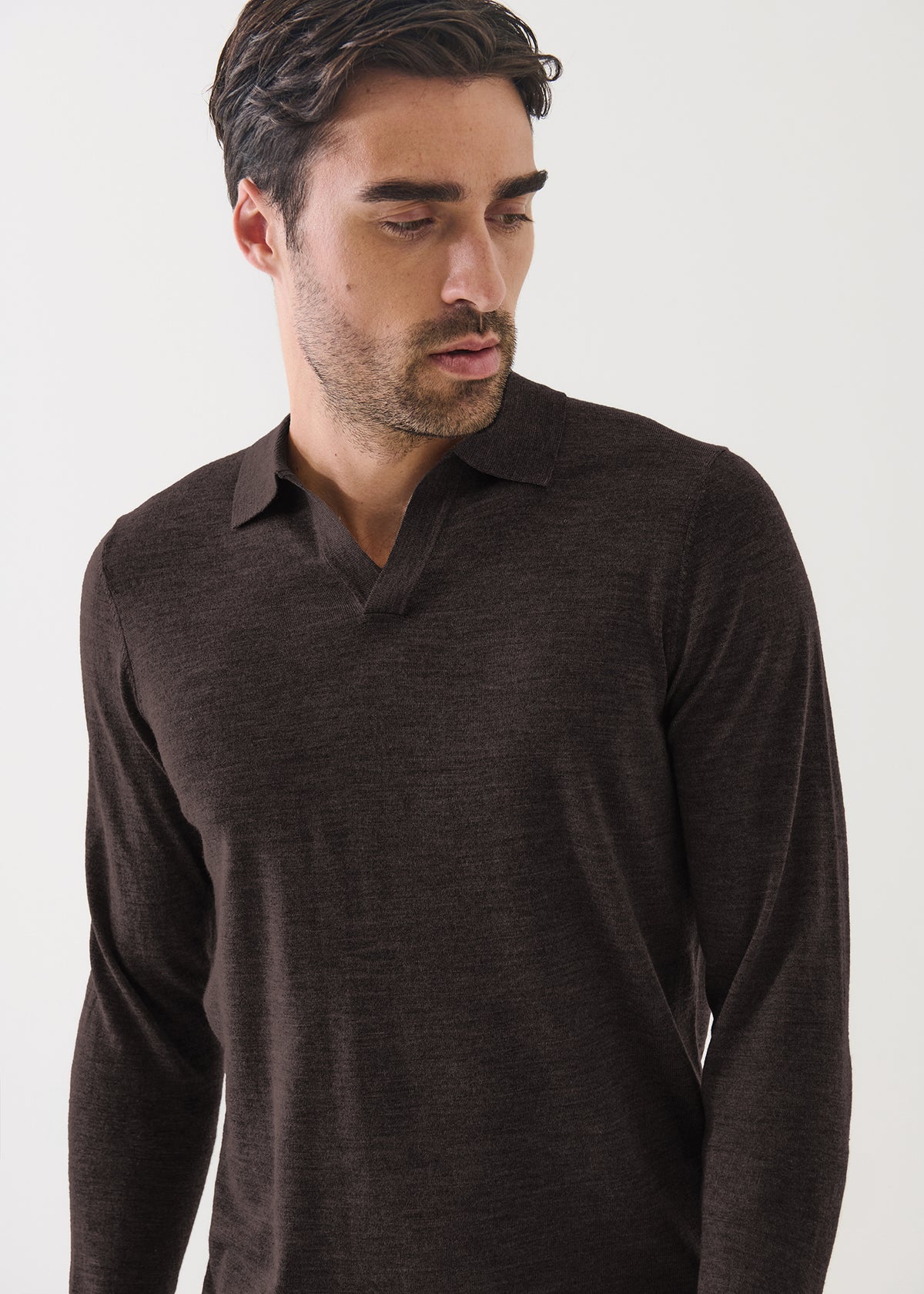 Extra-Fine Merino Open Polo - PATRICK ASSARAF
