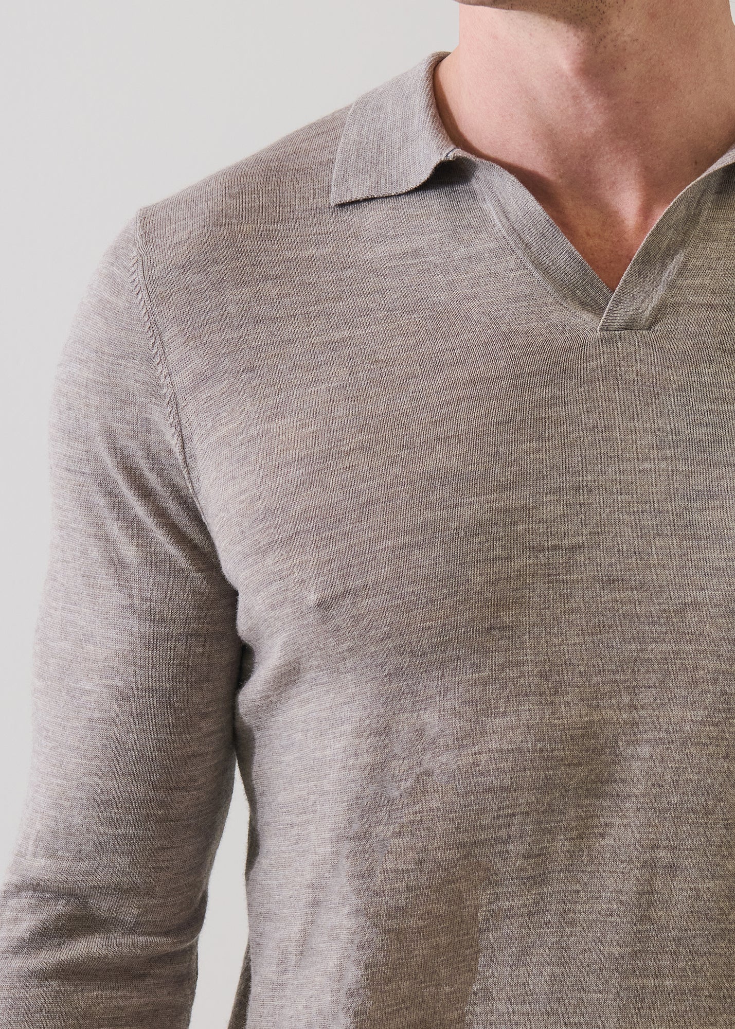 Extra-Fine Merino Open Polo - PATRICK ASSARAF
