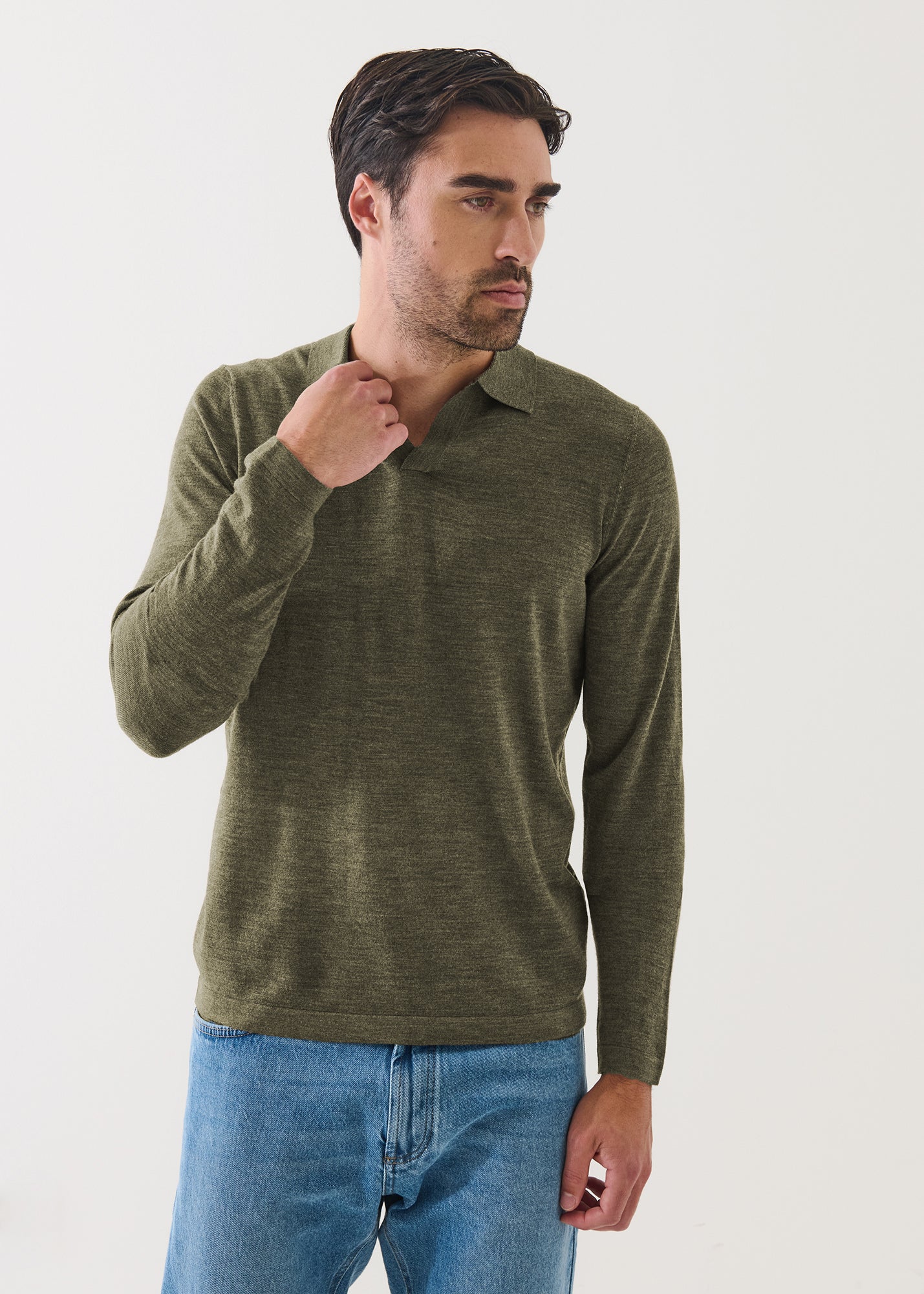 Extra-Fine Merino Open Polo - PATRICK ASSARAF