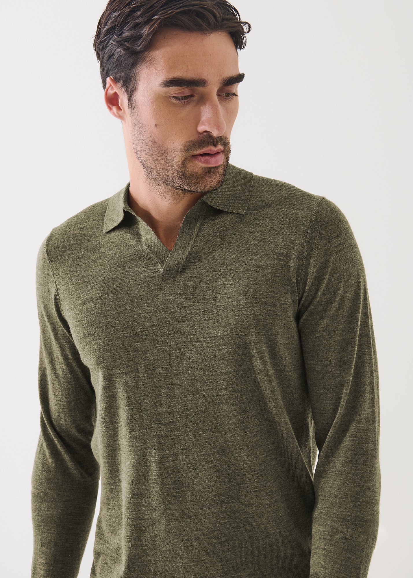Extra-Fine Merino Open Polo - PATRICK ASSARAF