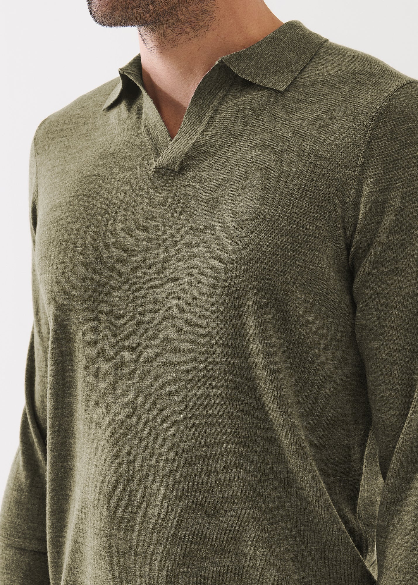 Extra-Fine Merino Open Polo - PATRICK ASSARAF