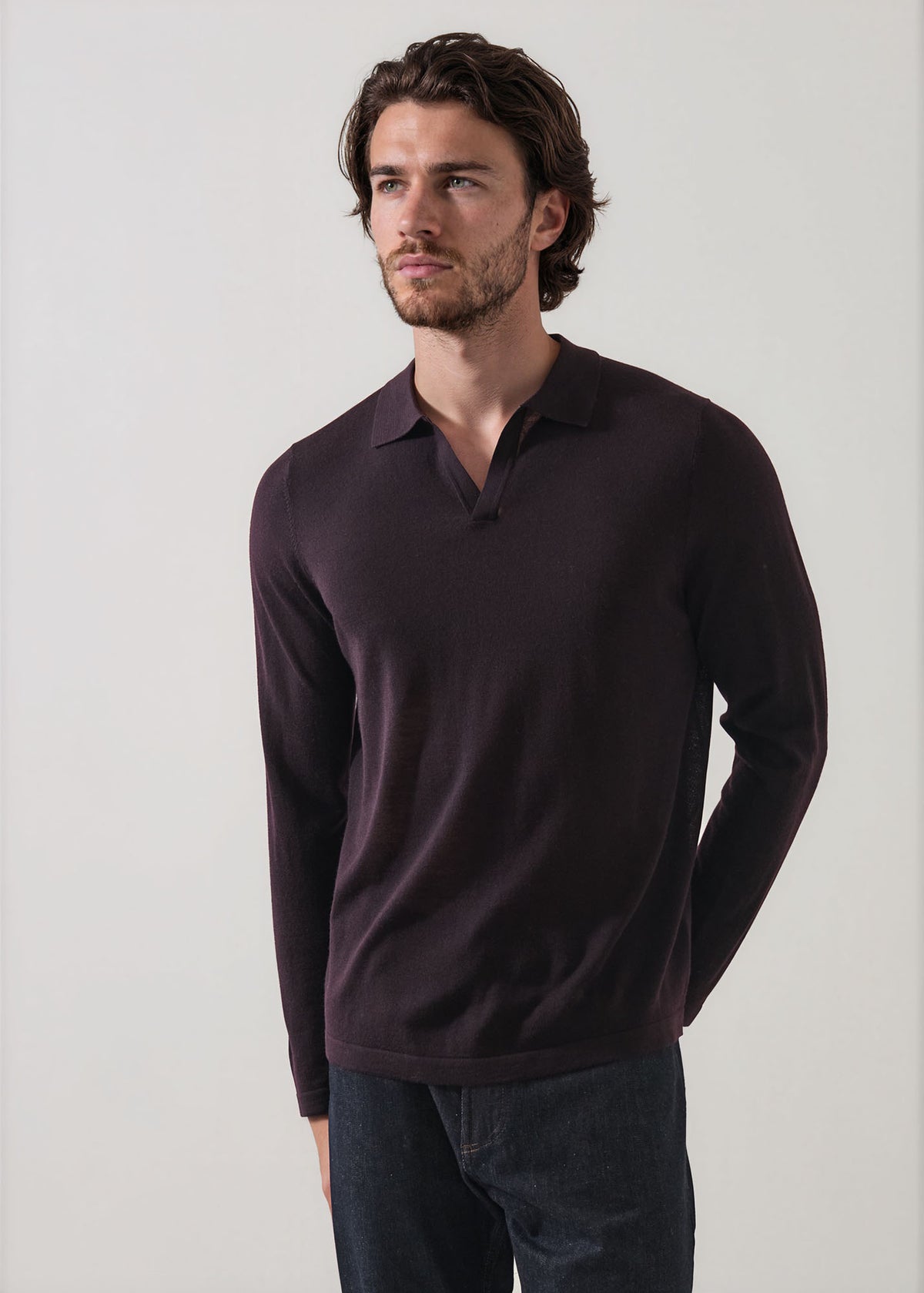Extra-Fine Merino Open Polo - PATRICK ASSARAF