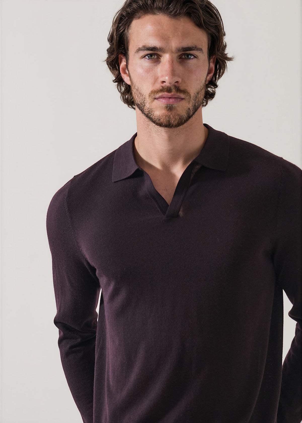 Extra-Fine Merino Open Polo - PATRICK ASSARAF