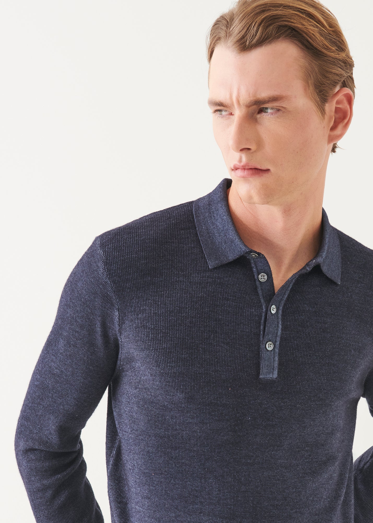 Extra-Fine Merino Seed Stitch Vintage Polo