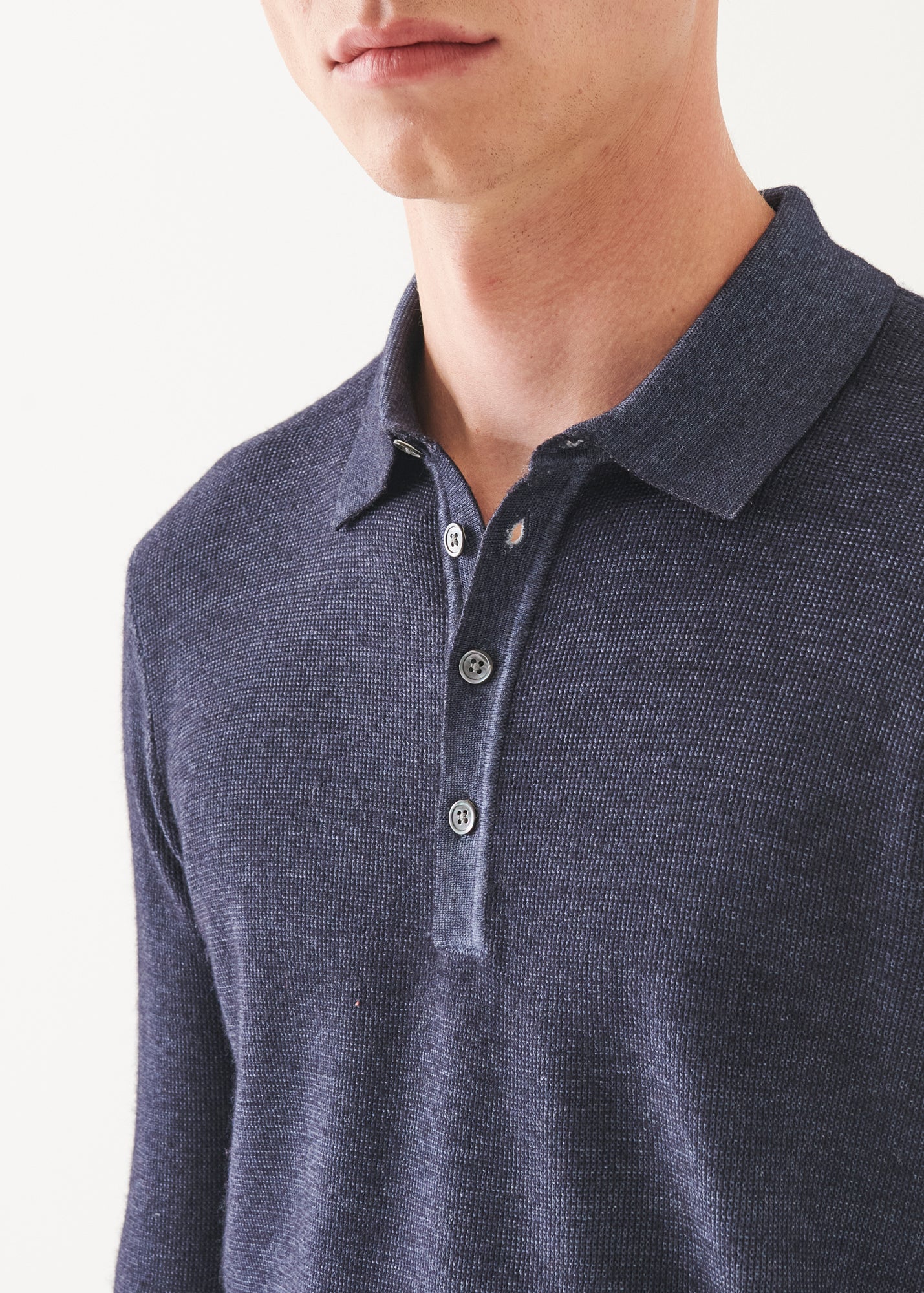 Extra-Fine Merino Seed Stitch Vintage Polo