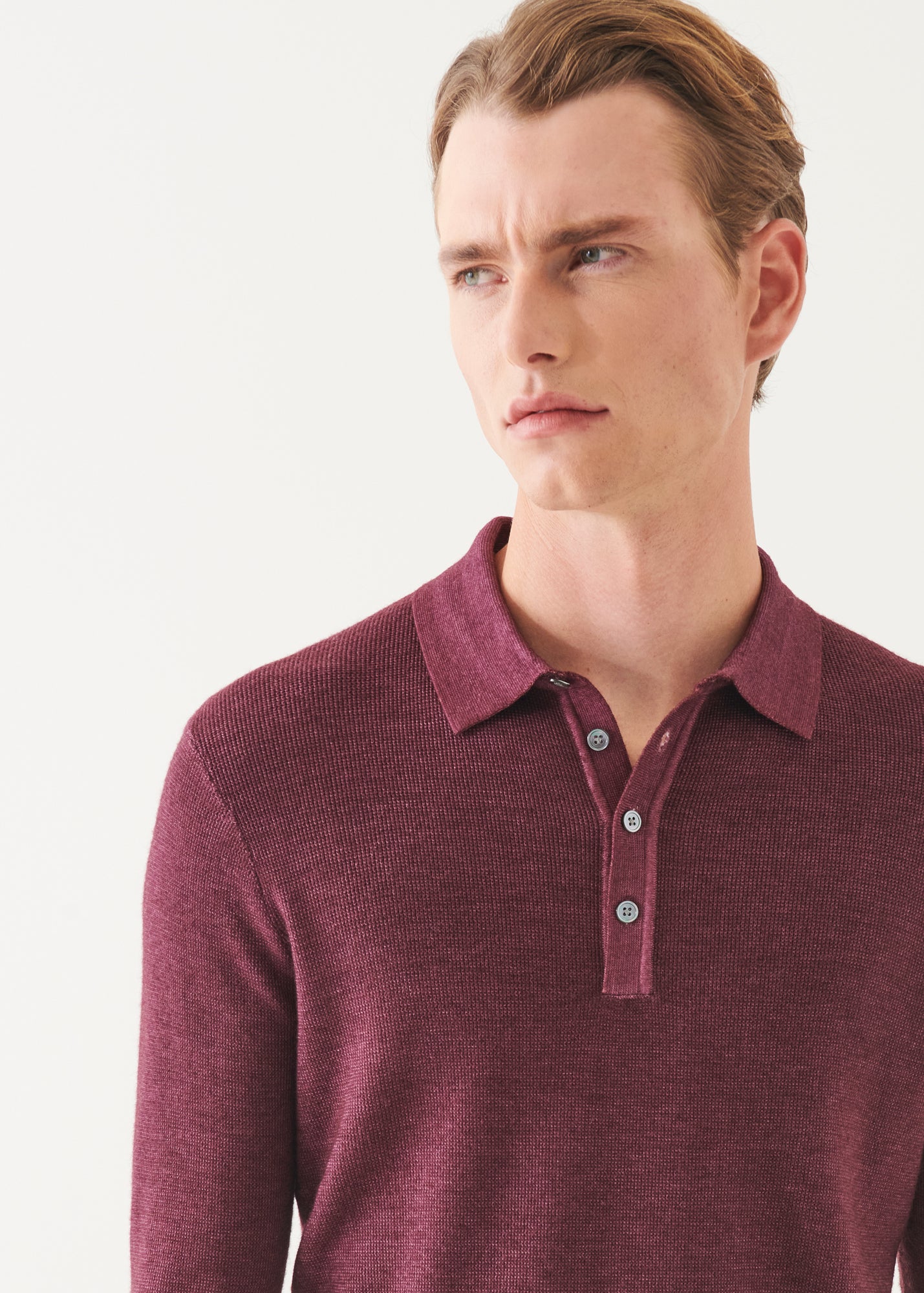 Extra-Fine Merino Seed Stitch Vintage Polo
