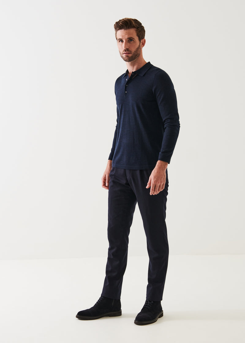 Extra-Fine Merino Button Polo