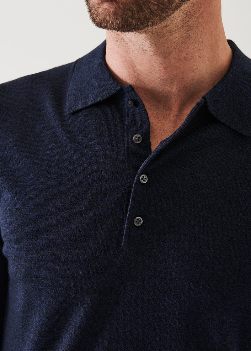 Extra-Fine Merino Button Polo