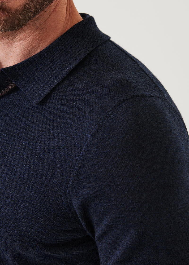 Extra-Fine Merino Button Polo