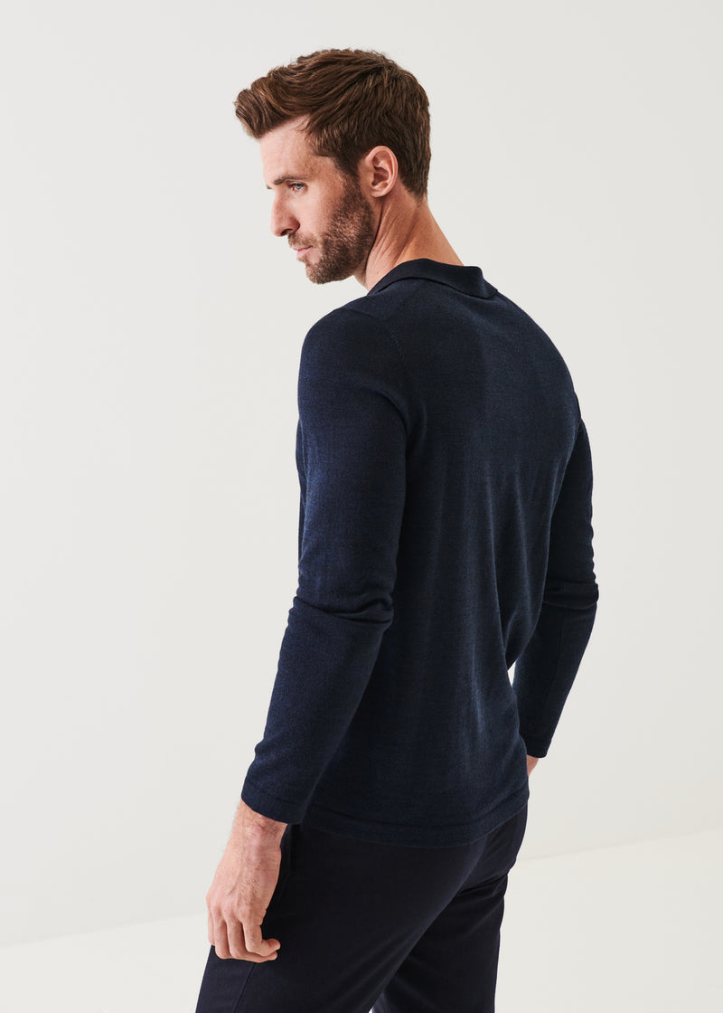 Extra-Fine Merino Button Polo