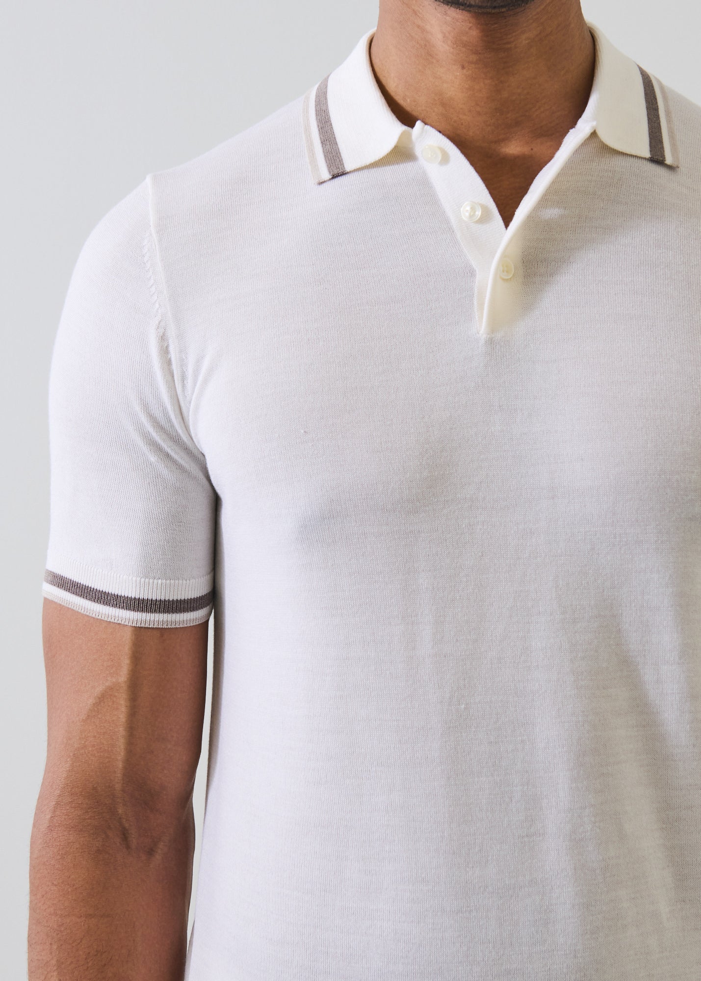 Merino Silk Tipped Polo - PATRICK ASSARAF