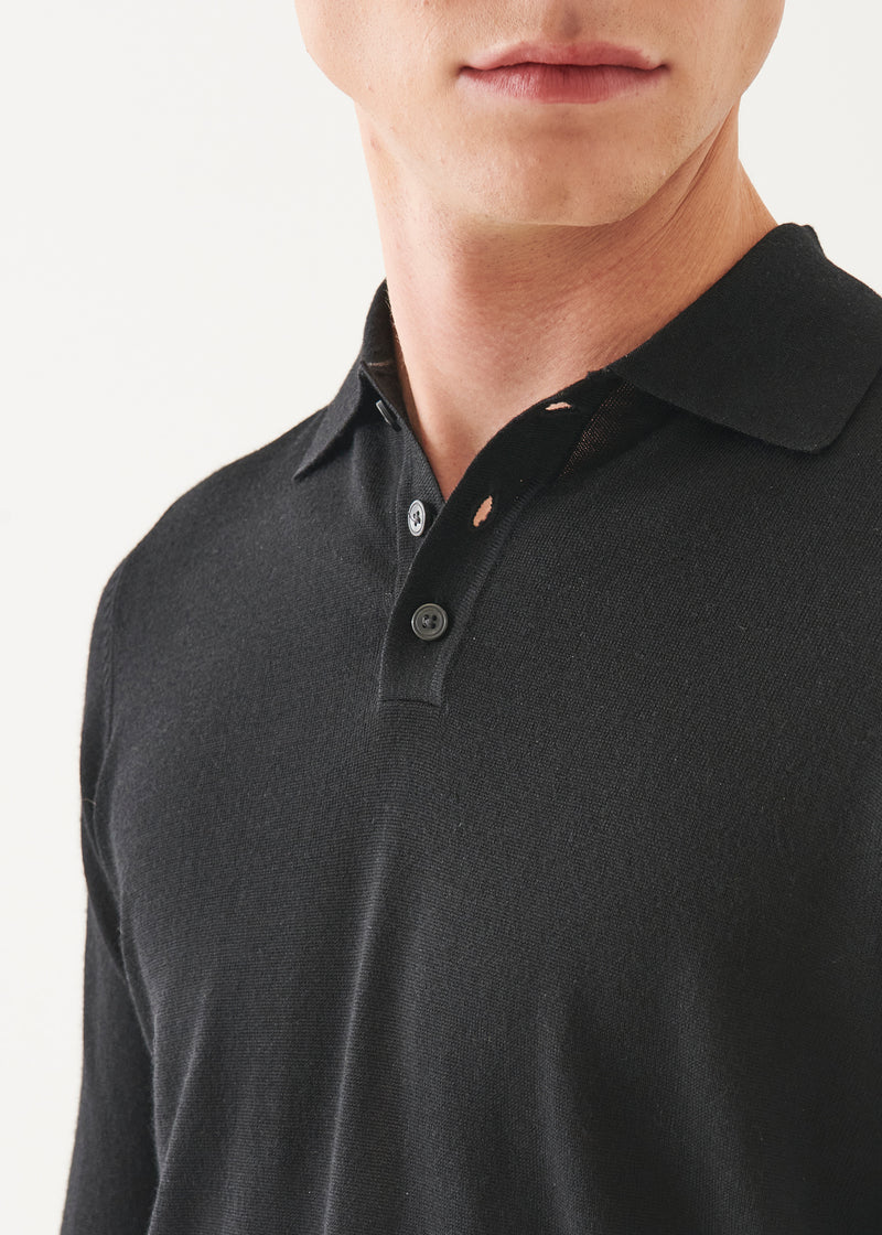 Extra-Fine Merino Button Polo