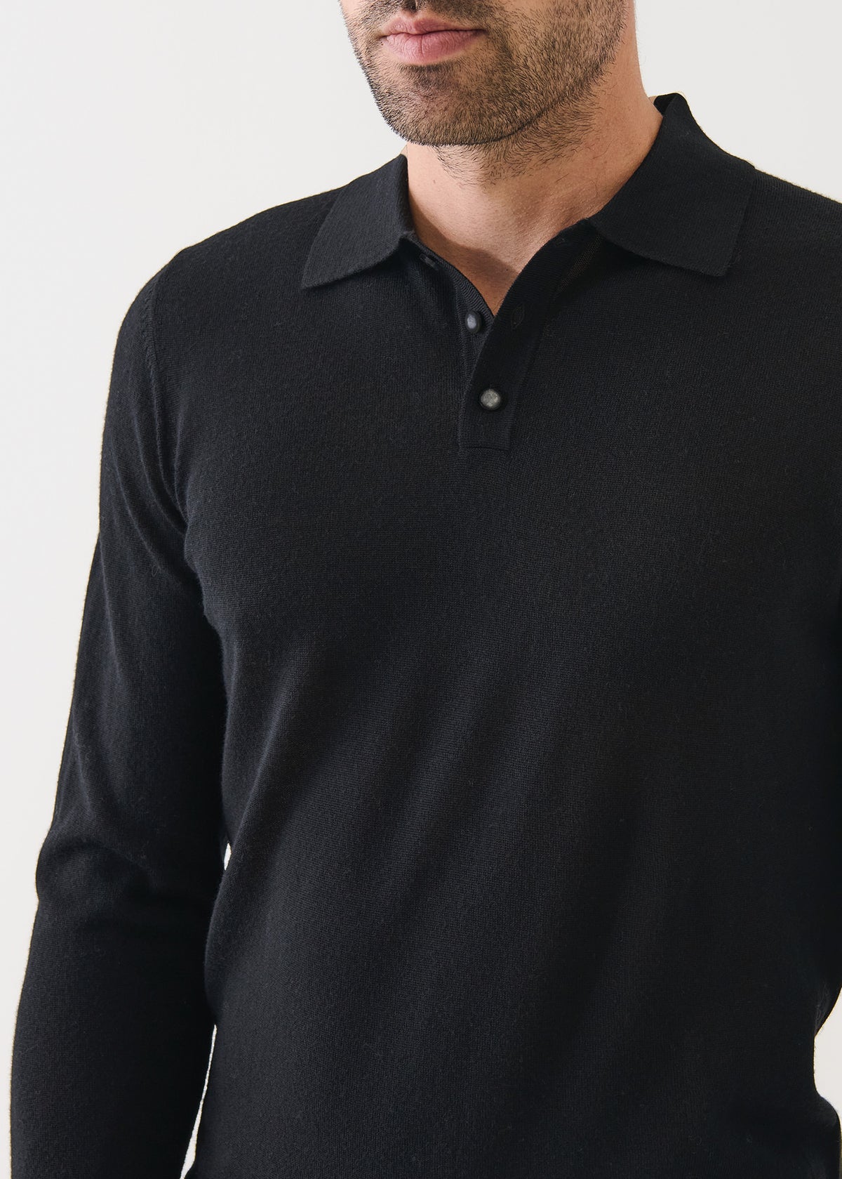 Extra-Fine Merino Button Polo - PATRICK ASSARAF