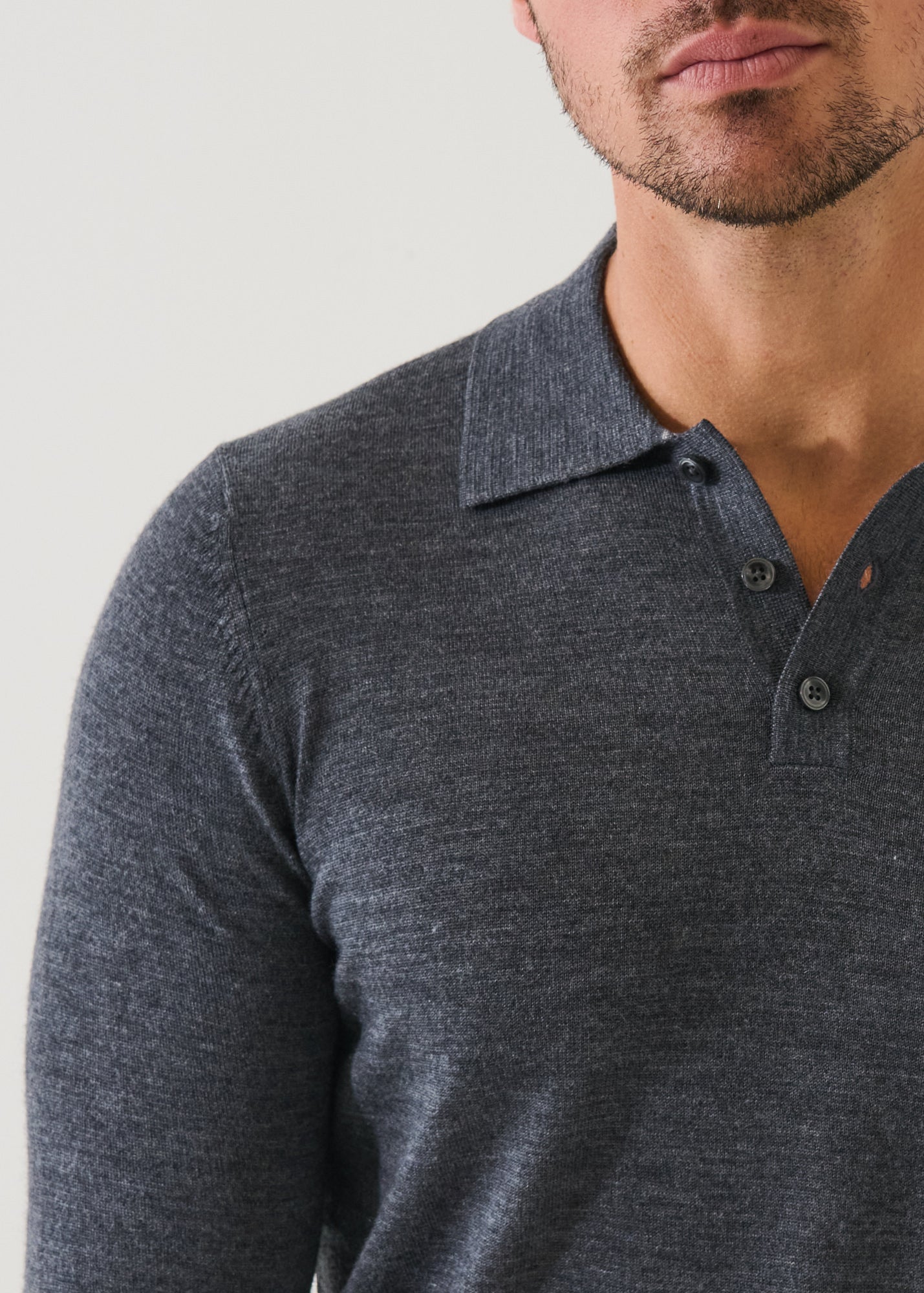 Extra-Fine Merino Button Polo