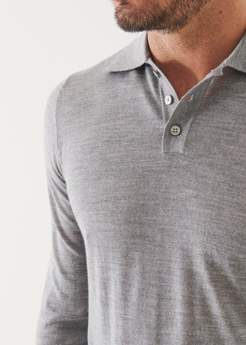 Extra-Fine Merino Button Polo