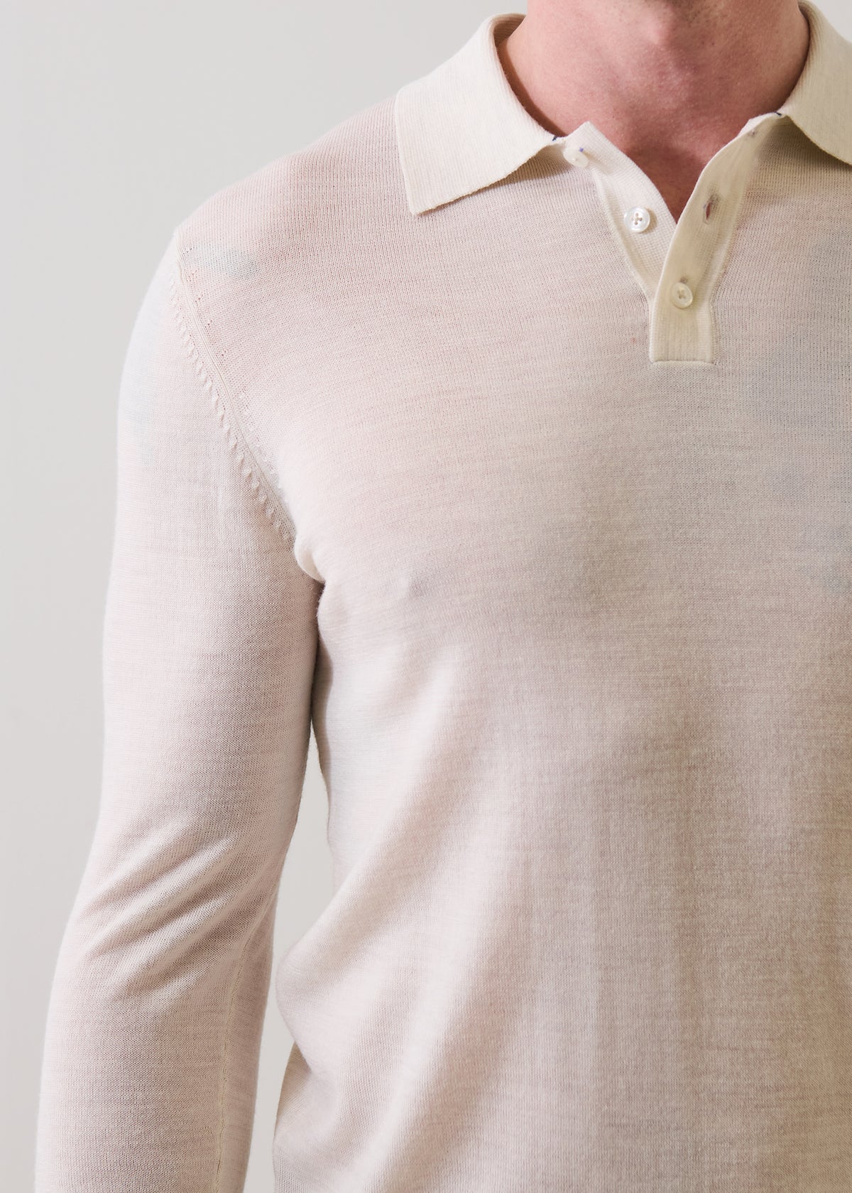Extra-Fine Merino Button Polo - PATRICK ASSARAF
