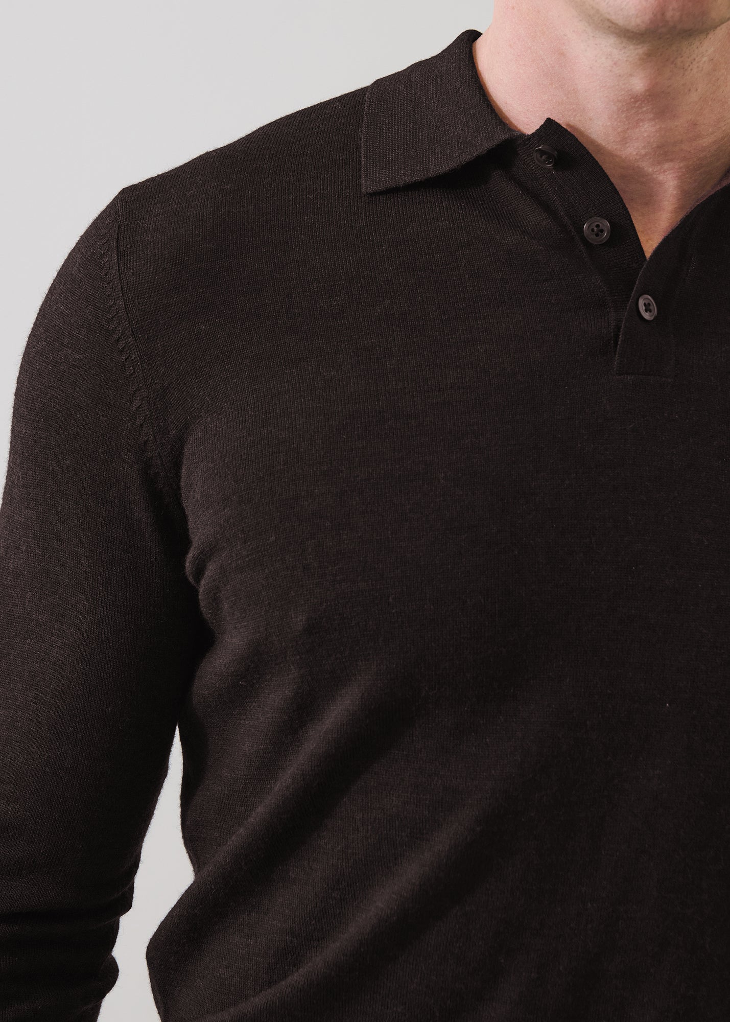 Extra-Fine Merino Button Polo - PATRICK ASSARAF