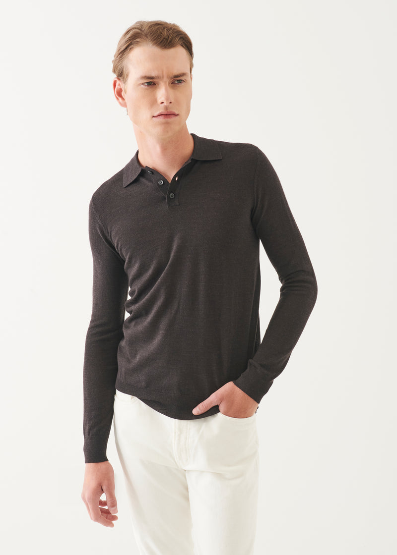 Extra-Fine Merino Button Polo