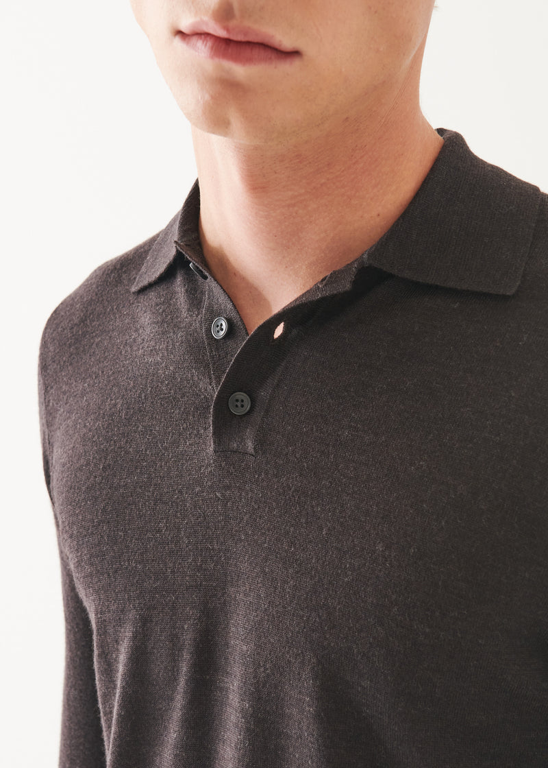 Extra-Fine Merino Button Polo