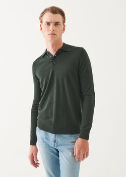 Extra-Fine Merino Button Polo